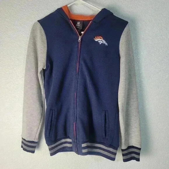 Team Apparel Other - Youth Girls Team Apparel NFL Denver Broncos Full Zip Hoodie Sz XL